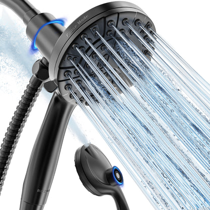 BESAQUO 9 Settings High Pressure Magnetic Handheld Shower Head & Power Wash | Black