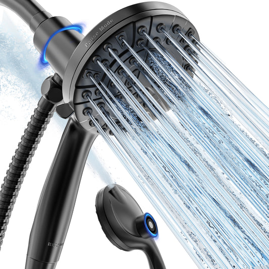 BESAQUO 9 Settings High Pressure Magnetic Handheld Shower Head & Power Wash | Black