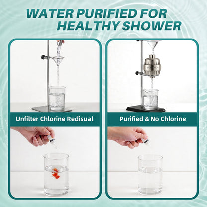 BESAQUO Shower Filter Head for Hard Water | Nickel