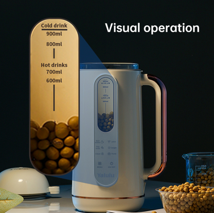 豆浆机破壁机全自动料理机 900ml 多功能免过滤辅食机 不粘底盘一键清洗 白色
