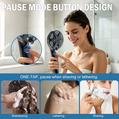 BESAQUO 9 Settings High Pressure Filtered Handheld Shower head & Power Wash | Chrome