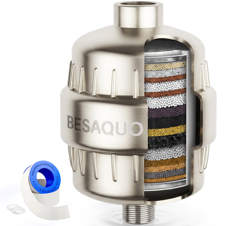 Shower Filter Head for Hard Water, Remove Chlorine, Heavy Metals, for Softer Skin, Shinier Hair and Stronger nails, with 20 Filtration Stages