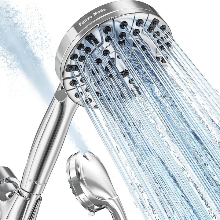 BESAQUO 10 Functions High Pressure shower head with handheld, Built-in Pause Mode &amp; 2 Power Wash