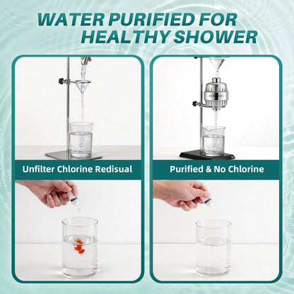Shower Filter Head for Hard Water, Remove Chlorine, Heavy Metals, for Softer Skin, Shinier Hair and Stronger nails, with 20 Filtration Stages